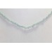 Necklace Strand String Womens Beaded Diamond Cut Aquamarine Stone Beads B125